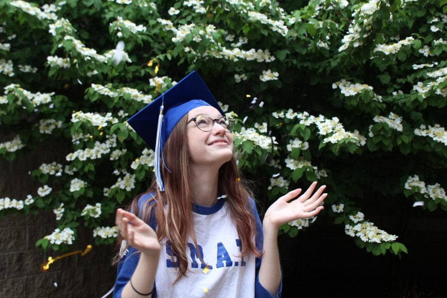Lizzy Kaufman, 12, is looking forward to a COVID-friendly graduation.