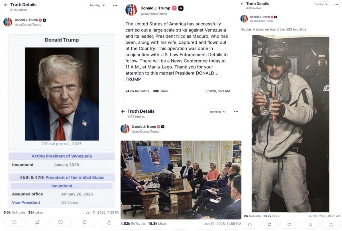 From Jan. 3 to Jan. 19, Trump posts on Truth Social outlining his administration’s arrest of Nicolás Maduro and goals for Venezuela’s future.
